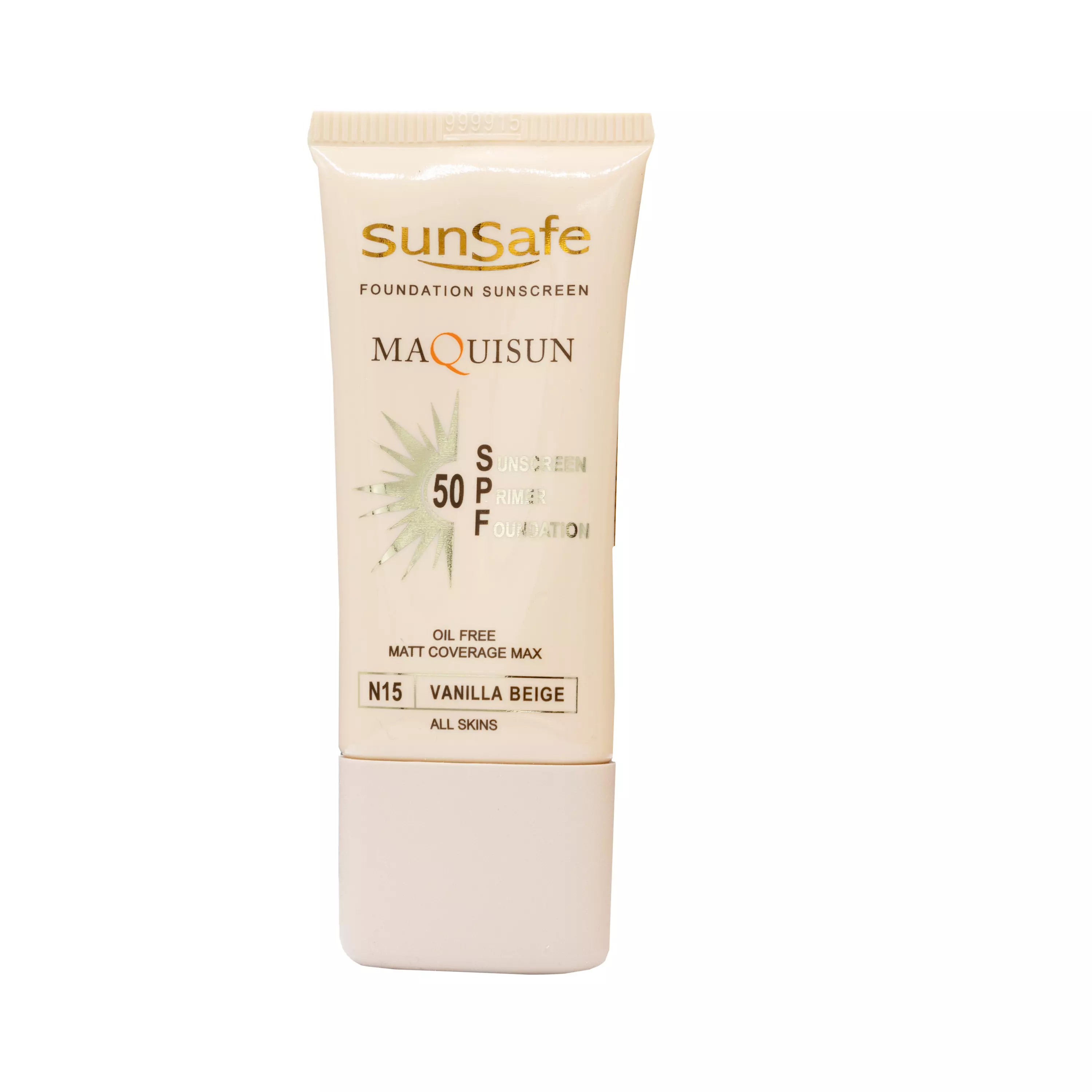 کرم ضد آفتاب SPF50 کرم پودری و پرایمری N15 بژ وانیلی 40 میلی لیتر سان سیف